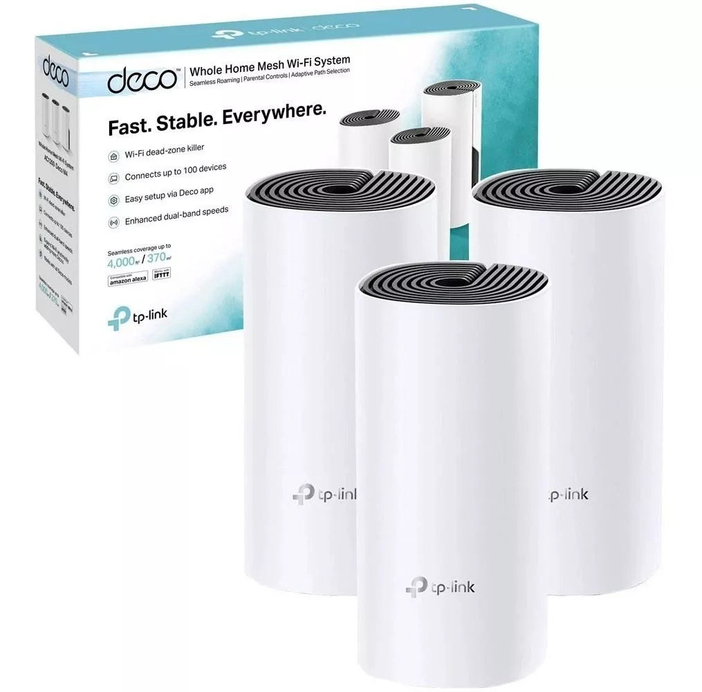 Kit Roteadores Mesh TP-Link Deco M4 3 Unidades