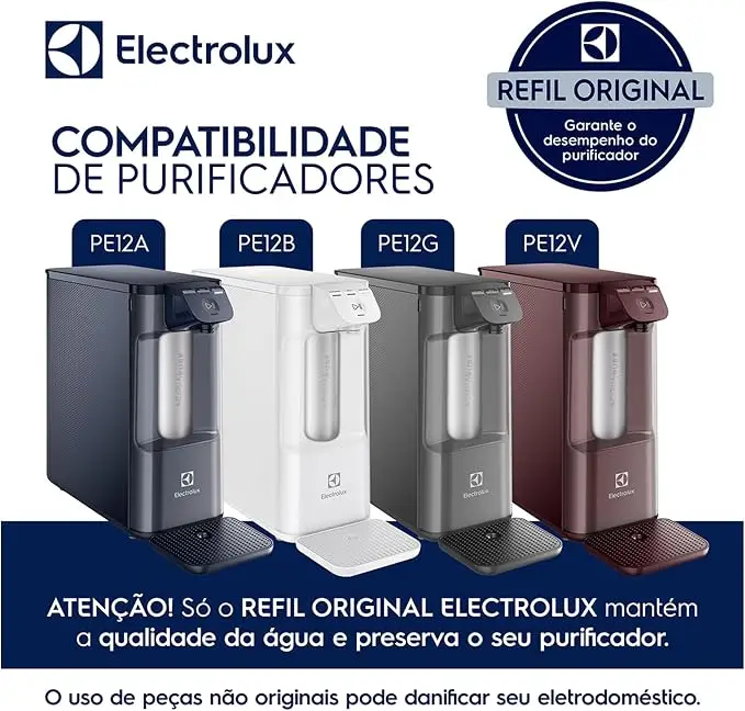 Refil e purificadores Electrolux compatíveis com PE12G